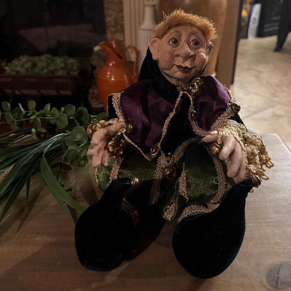 Vintage Beautiful COURT JESTER DOLL Unknown Artist WHIMSICAL